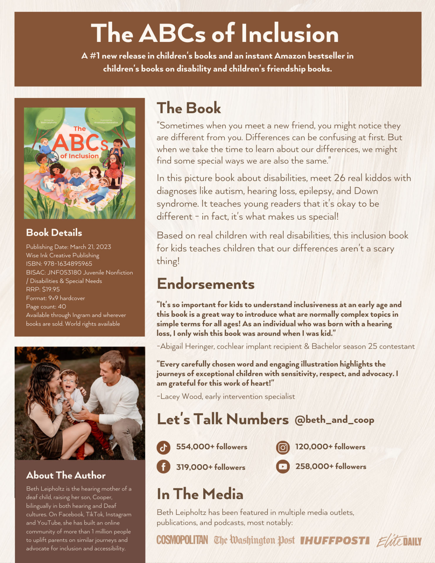 The ABCs of Inclusion: Celebrating diversity and friendship in children's literature, including discussions about disabilities - a heartwarming new release advocating for understanding and acceptance among young readers, featuring endorsements and